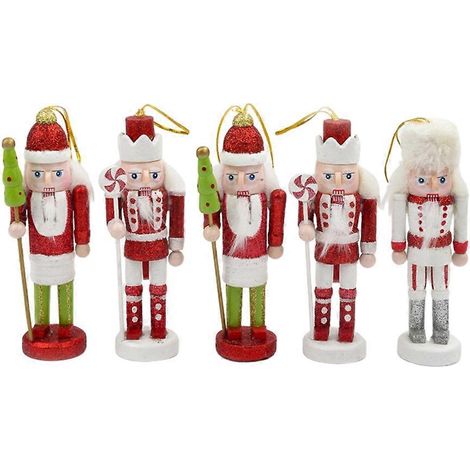 Stück Mini-Holzsoldaten-Nussknacker als Weihnachtsbaumschmuck