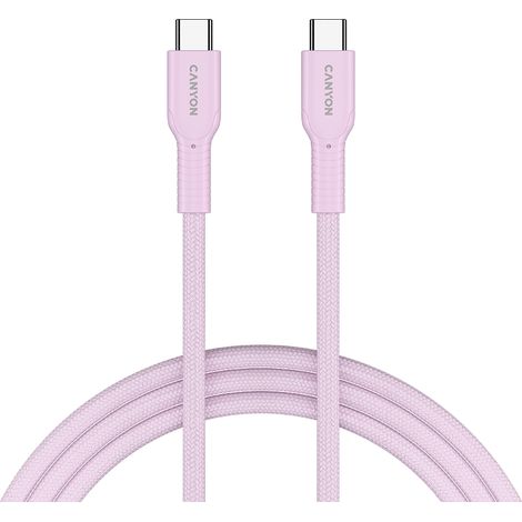 Cable trenzado Canyon OnWire 60CL C-C de 60 W, 1 m, color rosa (1/4)