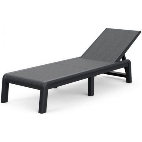 LETTINO PRENDISOLE KETER MALLORCA GRAPHITE SDRAIO SUNLOUNGER 188X58XH29 CM 39808/1 (1/3)