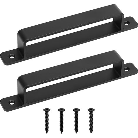 2 Pcs Poignet de Porte Poignee de Porte Interieur Exterieur Noir, 216 mm Poignée de Porte Coulissante, Poignée Porte Coulissante, Poignée Porte de Garage Armoire Meubles Cuisine, Poignées de Porte (1/5)