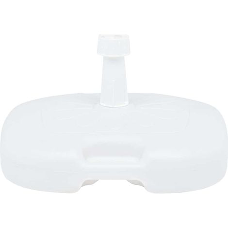 Maison Exclusive - Base Ombrellone Riempibile con Sabbia/Acqua 16L Bianca Plastica (1/5)