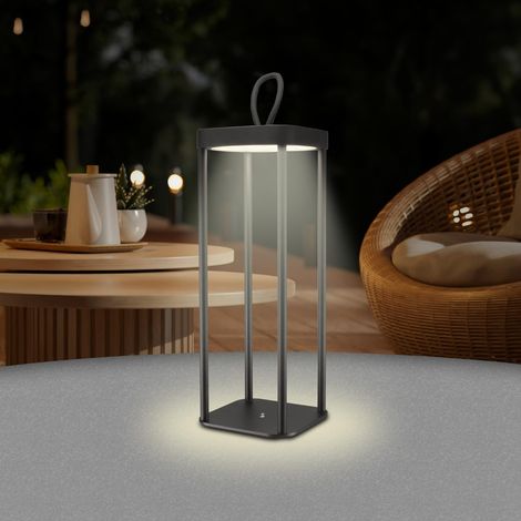 BEPER P207ILI100 Lampada da Tavolo LED Senza Fili, Luce LED Calda, Intensità Regolabile, Lampada da Esterno e Interno Ricaricabile, IP44, USB Type-C Inclusa, Autonomia 12 Ore (1/5)