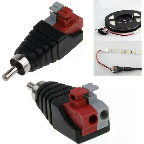 Für 1 Stück Lautsprecherkabel A/V-Kabel auf Audio-Stecker/Buchse RCA-Stecker Adapter Druckstecker Elektrogerätezubehör - JXLGV (1/4)