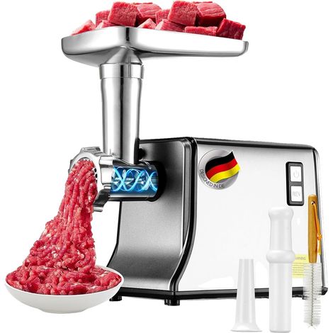 Fleischwolf, 2800W leistungsstarker Motor, vielseitige 5-in-1-Funktionalität, EU-Schwarz (1/2)