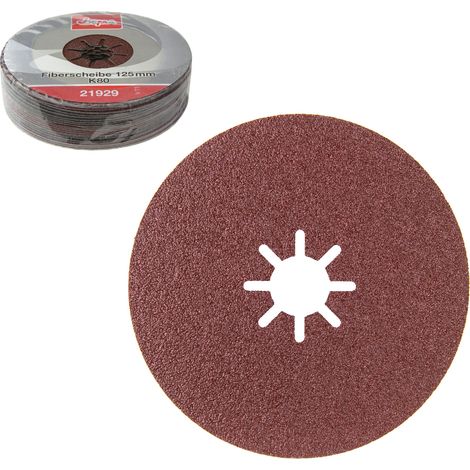 Fiberscheiben 125 mm K80 25 Stück Schleifscheibe Fächerscheibe Schleifteller (1/5)