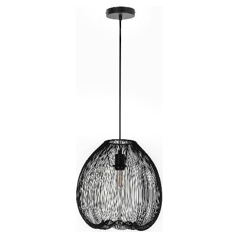 Lámpara colgante moderna urbana de metal negro 35 cm (1/3)