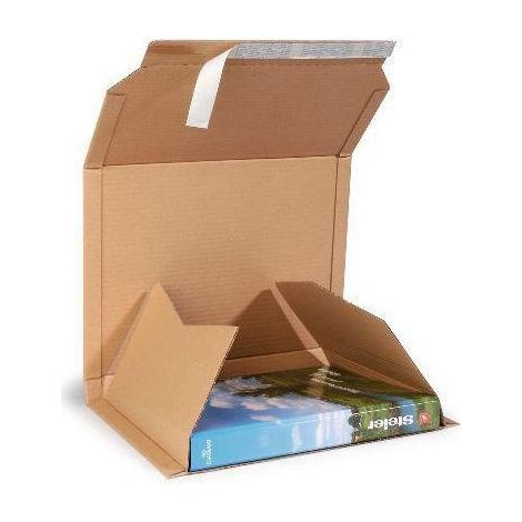 Versandkarton Ordner A4 Maße 320x290x35-80mm braun SK-Verschluss passend für A4