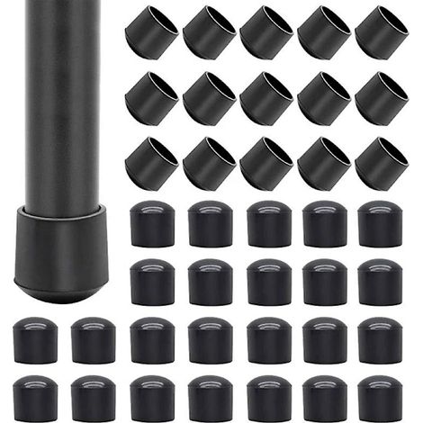[CA] 40 embouts ronds de 10 mm pour pieds de chaise, protège-pieds de meubles et de sol, réduit le bruit des pieds de table (1/5)