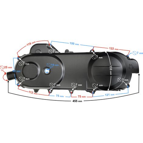 Cubierta del motor DRIVE 430 SCOOTER CHELLENGER 2 (1/4)