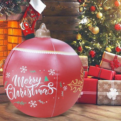 Boule De Noël Gonflable - 60 Cm - Pvc - Décoration Extérieure Et Intérieure - 1 Pièce (1/5)