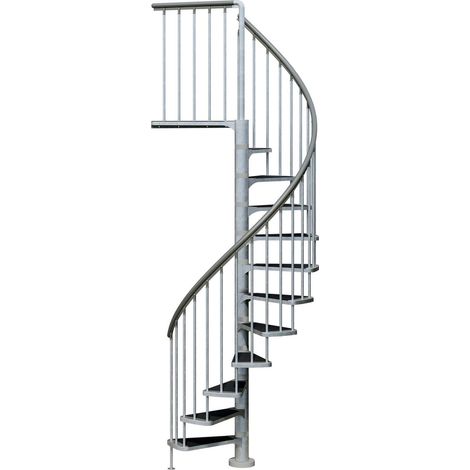 Dolle Aussentreppe Gardenspin 266,5-305,5cm Geschosshöhe 12 Stufen Trimax® Aussen-Ø125cm (1/3)