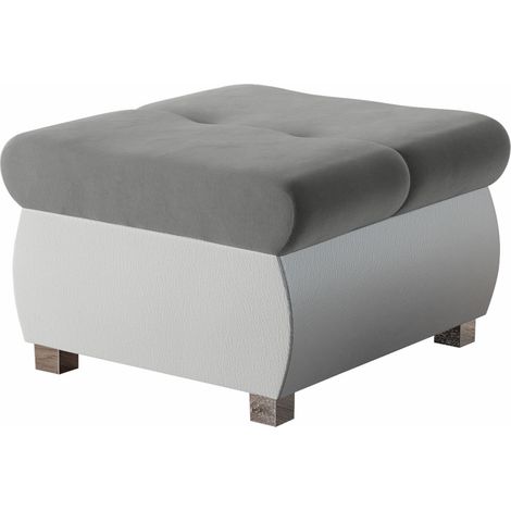 Pouf Comfivo Nitor, Soft 017 + Magic Velvet 2217, 39x60x60cm, Diamètre: 0, Faux cuir + Tissu, Pieds: Plastique, 0, Partiellement assemblé