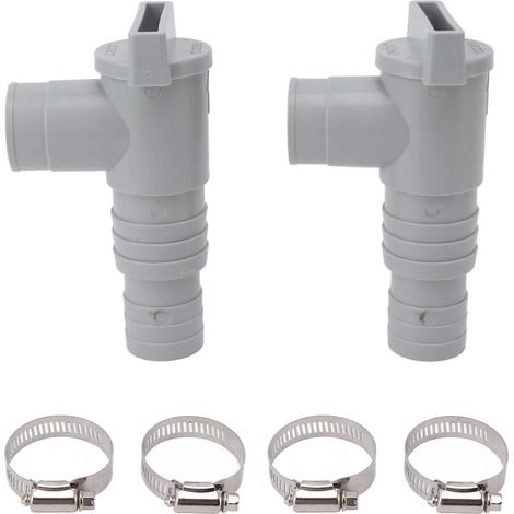 Robinet de maintenance/stop Poolsun Intex Bestway pour piscine, raccords 32mm, vanne de contrôle, accessoire filtration, entretien facile, compatible tuyau 32mm, kit de remplacement. (1/5)