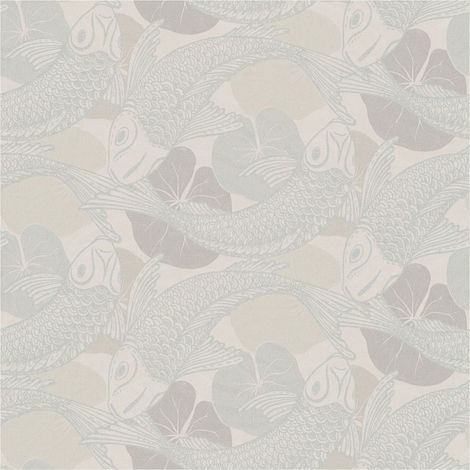 Asia wallcovering wall Profhome 378596 non-woven wallpaper smooth with animal pattern shiny silver white grey 5.33 m2 (57 ft2) (1/5)