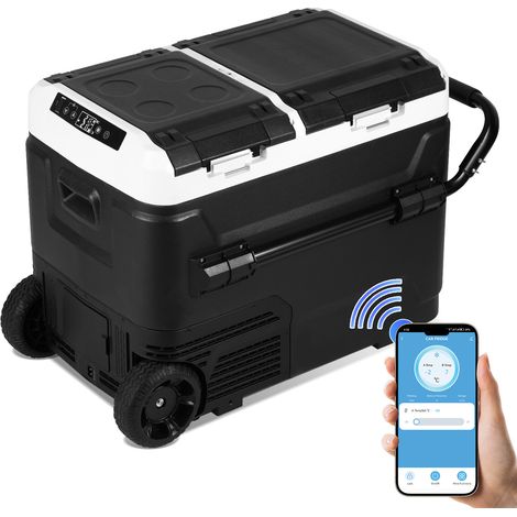 Randaco Glacière à compresseur 50L Glacière électrique 12V/240V avec Commande APP pour Refroidir, congeler et Maintenir au Chaud Réfrigérateur jusqu'à -20 °C