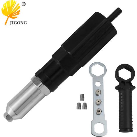 Pistolet à riveter électrique, adaptateur pour pistolet à riveter à traction, machine à riveter électrique, tête de pistolet à riveter à dégagement rapide (1/5)