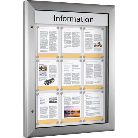 FRANKEL kaiserkraft, Vitrine d'affichage, pour 9 x format A4, (1/2)