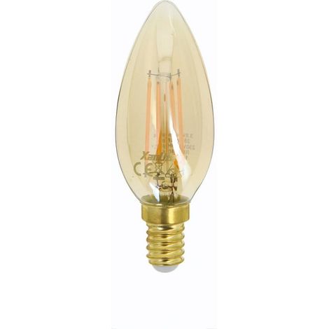 Xanlite - Ampoule LED Flamme / Vintage au verre ambré, culot E14, 4W cons. (30W eq.), 350 lumens, lumière blanc chaud - RFDV400FA (1/7)