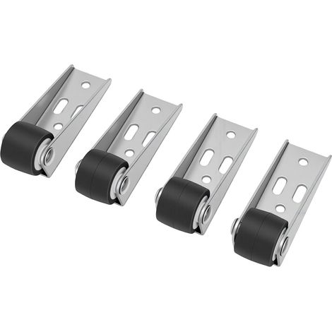 4 pièces roues de support de porte 0.8in acier allié silencieux caoutchouc souple robuste rouleau vertical pour portail extérieur (1/5)