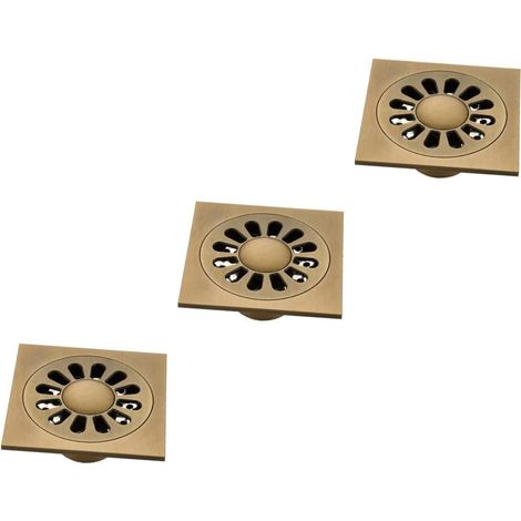Bonde de douche - Crépine d'évier - Bouchon de vidange - Bouchon de vidange pour cuisine et salle de bain - Bouchon anti-cheveux - Anti-obstruction - Déboucheur - Lot de 3