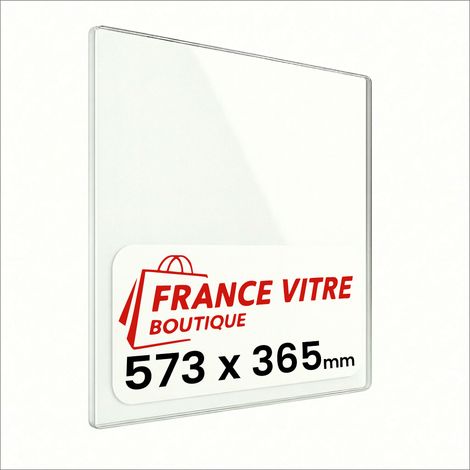 573 x 365 x 4 mm - Vitre de cheminée pour insert et poêle à bois - verre de rechange - France Vitre - jusqu'à 800°C - 365 x 573 x 4 mm (1/5)