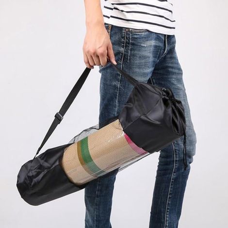 Sac Tapis Yoga 87x17.5x17.5cm Sac pour Tapis Yoga Sac Transport avec Sangle Réglable Accessoires Voyage Léger (1/5)