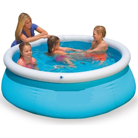 TRADE SHOP - Piscina Gonfiabile Rotonda Easy Set Pvc 183 X 51 Cm 880 Lt Giardino Terrazzo - (1/3)