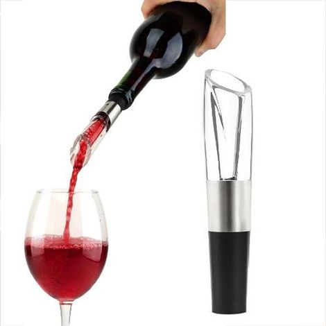 Carafe à décanter le vin avec verseur et aérateur, accessoire de service du vin, pour amateurs de vin et comme idée cadeau (1/5)