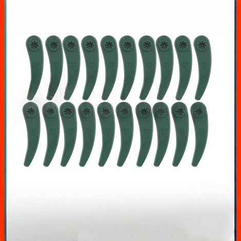 Lot de 20 lames de rechange pour tondeuses à gazon BOSCH F016800371 et F016800372 (lames en nylon plastique) (1/4)