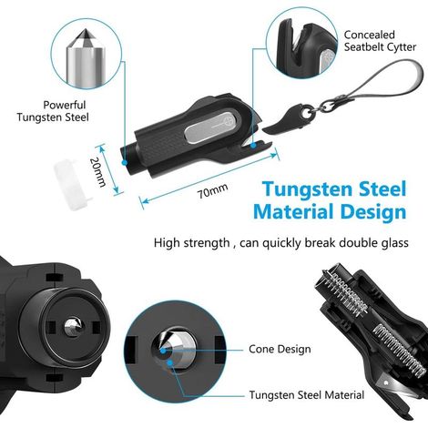 Notfall-Autohammer – 1-teilig, 2-in-1-Notfall-Autohammer – Sicherheit (1/5)