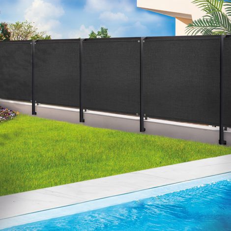 Biombo reforzado 1,8 x 10 M negro 220 gr/m² luxury PRO
