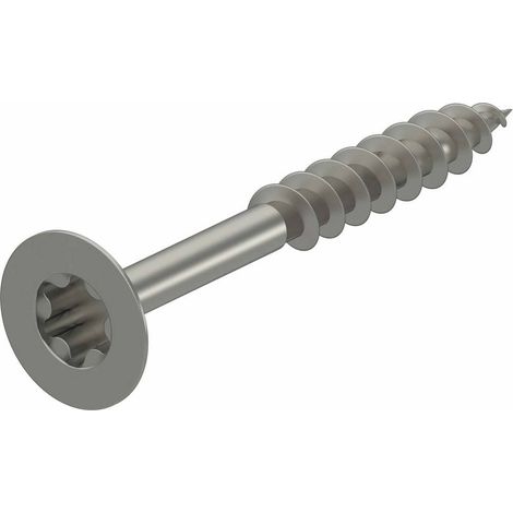 OBO Bettermann Vis à bois aggloméré tête fraisée, entraînement TX 25 5x60mm inox, inoxydable brut, post-traité, 3191078 (1/2)