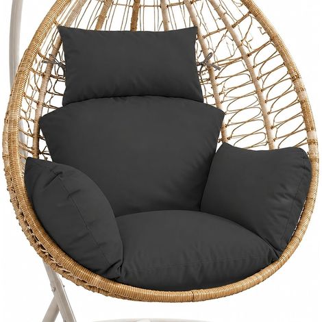 Coussin de fauteuil suspendu d'extérieur imperméable avec appui-tête (1/5)