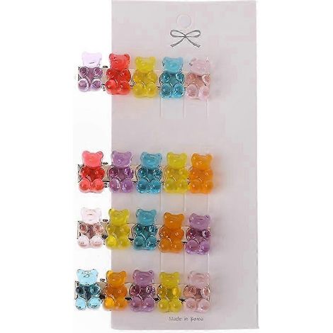 Adorable Gummy Bear Hair Clip Set - Assorted Panda & Candy Barrettes for Baby Girls, Toddlers, Infants - Sweet Cartoon Hair Accessories Gift (1/5)