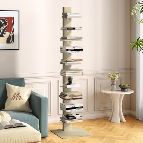 Librería Eksjö con 10 estantes 150x39x39 cm - Camello [en.casa] (1/5)