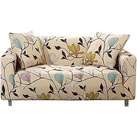 Housse de canapé imprimée extensible, housse de canapé à motifs pour causeuse 2 places, ensemble de canapé et causeuse MNK (2 places/causeuse) (1/5)