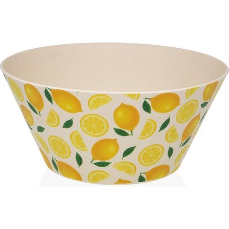 VERSA ensaladera limones polipropileno 2,5 l , Ensaladera Limones, un accesorio práctico y decorativo que aporta un estilo mediterráneo fresco y alegre a cualquier mesa. Ideal para