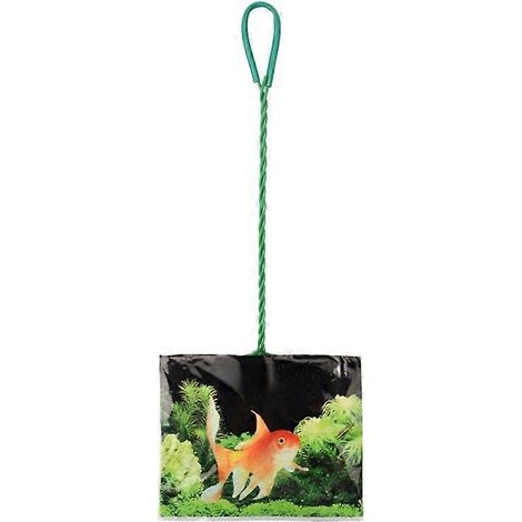 Épuisette de pêche portable à long manche de 25 cm pour le nettoyage des accessoires d'aquarium