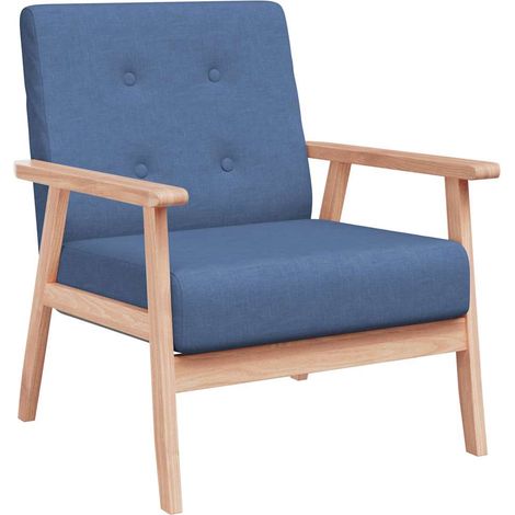 vidaXL Poltrona Blu in Tessuto (1/5)