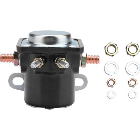 Interruttore a relè magnetico a carica manuale a 4 terminali per auto, 12 V CC, relè a solenoide ad alta potenza (1/5)