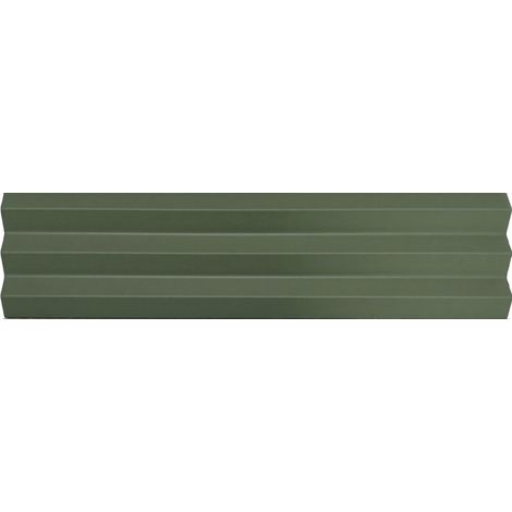 Carrelage mural intérieur mat en relief vert Acanto 10x40 cm V-Ribbed olive (1/2)
