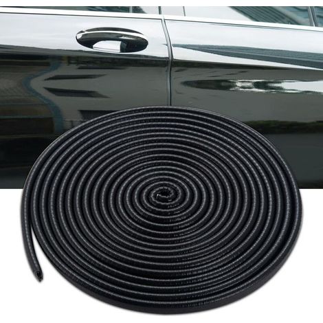 Protector universal de goma en forma de U para el borde de la puerta, 5 m, negro, antichoque, para sedanes, SUV y camiones. (1/4)
