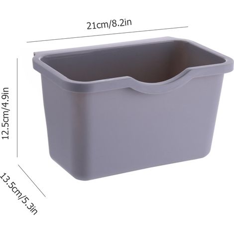 Panier à déchets suspendu en plastique pour porte de placard de cuisine, poubelle, bac à ordures (1/3)