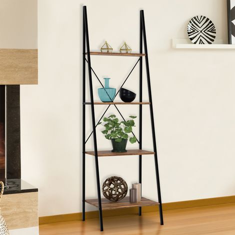 Estantería escalera de 4 niveles DAYTON de diseño industrial 170 cm (1/5)