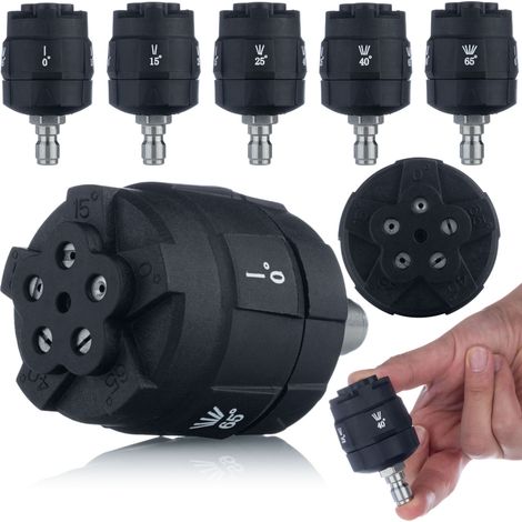 Ugello 6 in 1 per Idropulitrice – Compatibile con Kärcher, Lavor, Rosfix  Testine 0-65 Gradi, Filtro in Ottone  Alta Precisione e Durata