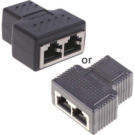 Coupleur de câble réseau RJ45 haute vitesse, répartiteur Ethernet, adaptateur femelle 1 vers 2 (1/5)