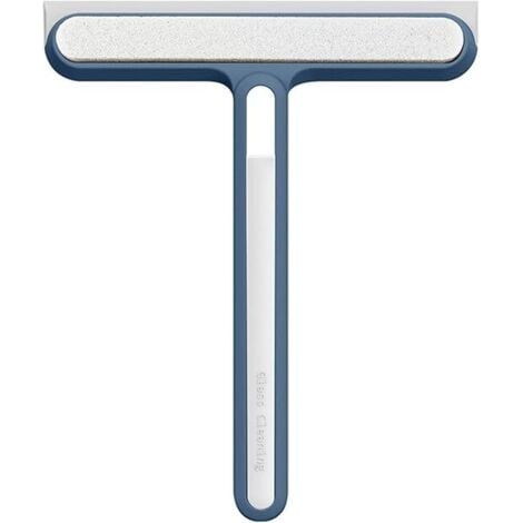 (Bleu) 2-en-1 pour Raclette Douche, Raclette Vitre, Raclette de Douche, Nettoyeur vitres Ménager Essuie-Glace Brosse à Verre Raclette Outil Salle Bain, Miroir, Nettoyage Vitres, Carrelage (1/5)