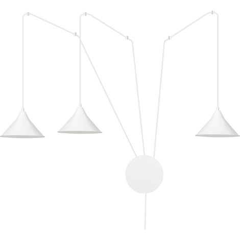 Lampadario Emibig Abramo bianco 3 luci E27 regolabile (1/4)