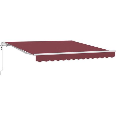 Auvent Rétractable Automatique 300x250cm Bordeaux - Protection Solaire Terrasse Jardin-x (1/5)
