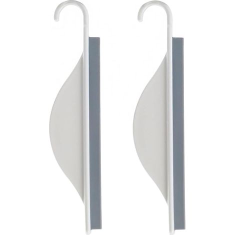 2 raclettes de douche en silicone pour vitres, miroirs, sols, salles de bain, voitures. Solides et incassables, résistantes à la corrosion et à l'usure.